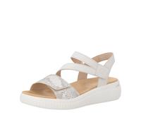 Plateausandale REMONTE, Damen, Gr. 42, sanftes weiß, goldfarben, Leder, Lederimitat, Reptilienprägung, Schuhe, Sommerschuh, Sandalette mit Lite ´n Soft-Ausstattung (37835203-42) sanftes weiß, goldfarb