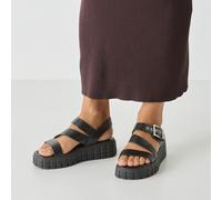 Plateausandale TAMARIS, Damen, Gr. 39, schwarz, Lederimitat, Schuhe, Sommerschuh, Plateausandalale in veganer Verarbeitung (60564931-39) schwarz