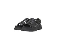 Plateausandaletten BUFFALO "Buffalo LENNOX FISHER", Damen, Gr. 38, schwarz, Polyurethan, unifarben, Schuhe (60629445-38) schwarz