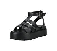 Plateausandaletten BUFFALO "Buffalo Sandalen Lederimitat", Damen, Gr. 38, schwarz, Lederimitat, Schuhe (64340512-38) schwarz