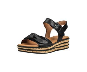 Plateausandaletten GABOR "Gabor Sandalen Glattleder", Damen, Gr. 42, schwarz, Glattleder, Schuhe (81164927-42) schwarz