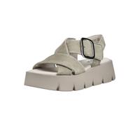 Plateausandaletten GABOR "Gabor Sandalen Leder", Damen, Gr. 37, grau, Leder, Schuhe (57182712-37) grau