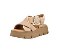 Plateausandaletten GABOR "Plateau Sandale", Damen, Gr. 38,5, beige, Schuhe (35066439-38,5) beige
