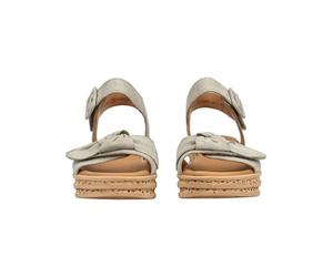 Plateausandaletten GABOR "Gabor Sandalen Leder", Damen, Gr. 39, beige (hellgrau), Leder, Schuhe (70171711-39) hellgrau
