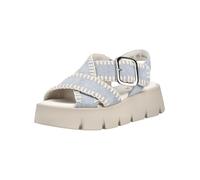 Plateausandaletten GABOR "Gabor Sandalen Leder", Damen, Gr. 40, blau (sky), Leder, Schuhe (53039330-40) sky