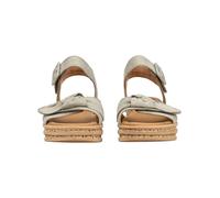 Plateausandaletten GABOR "Gabor Sandalen Leder", Damen, Gr. 42, hellgrau, Leder, Schuhe (70171711-42) hellgrau