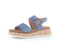 Plateausandaletten GABOR "Plateau Sandale", Damen, Gr. 35, blau, Schuhe (75147430-35) blau
