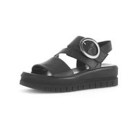 Plateausandaletten GABOR "Plateau Sandale", Damen, Gr. 37, schwarz, Schuhe (36218619-37) schwarz