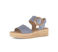 Keilsandalette GABOR "Gabor Sandalen Leder", Damen, Gr. 38,5, denim, Leder, Schuhe (66781226-38,5) denim