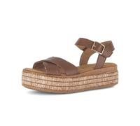 Plateausandaletten GABOR "Plateau Sandale", Damen, Gr. 38,5, braun, Schuhe (90856861-38,5) braun