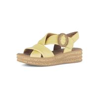 Plateausandaletten GABOR "Plateau Sandale", Damen, Gr. 38,5, gelb, Schuhe (74437937-38,5) gelb