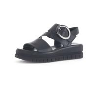 Plateausandaletten GABOR "Plateau Sandale", Damen, Gr. 38,5, schwarz, Schuhe (36218619-38,5) schwarz