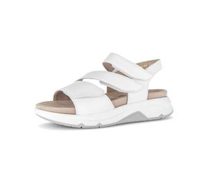 Plateausandaletten GABOR "Plateau Sandale", Damen, Gr. 38,5, weiß, Schuhe (93974706-38,5) weiß