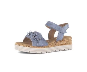 Plateausandaletten GABOR "Plateau Sandale", Damen, Gr. 38, blau, Schuhe (34955003-38) blau