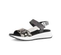 Plateausandaletten GABOR "Plateau Sandale", Damen, Gr. 38, schwarz-weiß (schwarz), Schuhe (62341928-38) schwarz