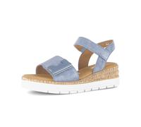 Plateausandaletten GABOR "Plateau Sandale", Damen, Gr. 39, blau, Schuhe (33726513-39) blau