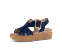 Plateausandaletten GABOR "Plateau Sandale", Damen, Gr. 39, blau, Schuhe (77348006-39) blau