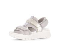 Plateausandaletten GABOR "Plateau Sandale", Damen, Gr. 39, silber (grau), Schuhe (69439127-39) grau