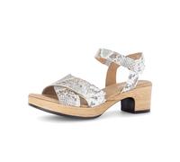 Riemchensandale GABOR COMFORT "Gabor Comfort Sandalen Leder", Damen, Gr. 39, sage, Leder, Schuhe Riemchensandale (24343812-39) sage