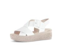 Plateausandaletten GABOR "Plateau Sandale", Damen, Gr. 40,5, creme, Schuhe (69659610-40,5) creme