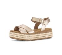 Plateausandaletten GABOR "Plateau Sandale", Damen, Gr. 40,5, gold, Schuhe (58176720-40,5) gold