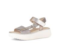 Plateausandaletten GABOR "Plateau Sandale", Damen, Gr. 40,5, silber (multicolour), Schuhe (92495225-40,5) multicolour