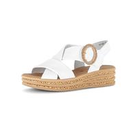 Plateausandaletten GABOR "Plateau Sandale", Damen, Gr. 40,5, creme, Schuhe (19277406-40,5) creme
