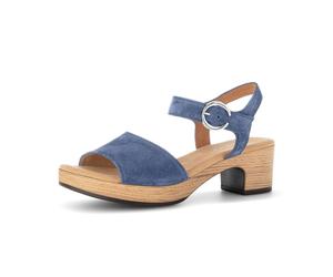 Plateausandaletten GABOR "Plateau Sandale", Damen, Gr. 40, blau, Schuhe (10218848-40) blau