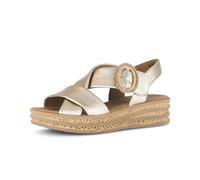 Plateausandaletten GABOR "Plateau Sandale", Damen, Gr. 40, gold, Schuhe (79766831-40) gold