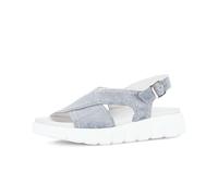 Plateausandaletten GABOR "Plateau Sandale", Damen, Gr. 40, grau (blau), Schuhe (87514929-40) blau