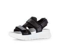 Plateausandaletten GABOR "Plateau Sandale", Damen, Gr. 40, schwarz-weiß (schwarz), Schuhe (34820665-40) schwarz