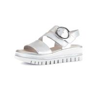 Plateausandaletten GABOR "Plateau Sandale", Damen, Gr. 40, silber, Schuhe (49945944-40) silber