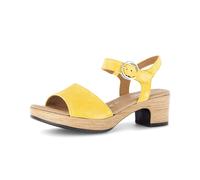 Riemchensandale GABOR COMFORT "Gabor Comfort Sandalen Leder", Damen, Gr. 41, gelb, Leder, Schuhe Riemchensandale (83187928-41) gelb
