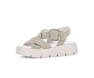 Plateausandaletten GABOR "Plateau Sandale", Damen, Gr. 41, grün, Schuhe (48476009-41) grün