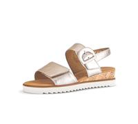 Plateausandaletten GABOR "Plateau Sandale", Damen, Gr. 41, silber (gold), Schuhe (27187211-41) gold