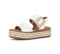 Plateausandaletten GABOR "Plateau Sandale", Damen, Gr. 41, weiß (creme), Schuhe (85016114-41) creme