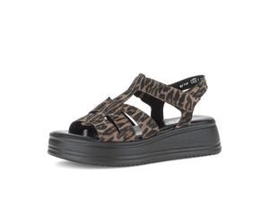 Plateausandaletten GABOR "Plateau Sandale", Damen, Gr. 42,5, braun, Schuhe (85074461-42,5) braun