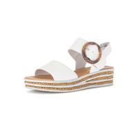 Plateausandaletten GABOR "Plateau Sandale", Damen, Gr. 42,5, creme, Schuhe (85678855-42,5) creme