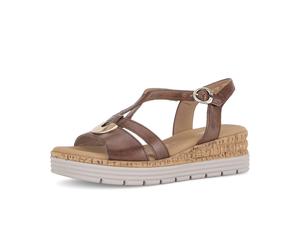 Plateausandaletten GABOR "Plateau Sandale", Damen, Gr. 42, braun (beige), Schuhe (13029015-42) beige