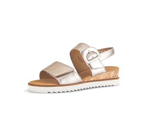 Plateausandaletten GABOR "Plateau Sandale", Damen, Gr. 42, gold, Schuhe (27187211-42) gold