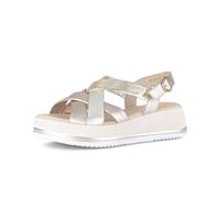 Plateausandaletten GABOR "Plateau Sandale", Damen, Gr. 42, gold, Schuhe (58640632-42) gold