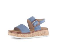 Plateausandaletten GABOR "Plateau Sandale", Damen, Gr. 43, blau, Schuhe (75147430-43) blau