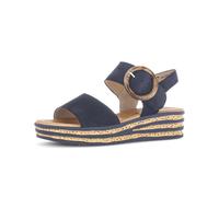 Plateausandaletten GABOR "Plateau Sandale", Damen, Gr. 43, blau, Schuhe (81527738-43) blau