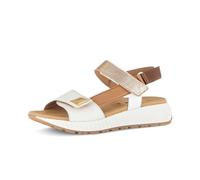 Keilsandalette GABOR, Damen, Gr. 43, creme, Nappaleder, Schuhe, Riemchensandale, Sommerschuh mit edlem Schmuckelement (90455769-43) creme