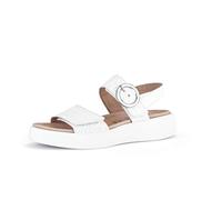 Plateausandaletten GABOR "Plateau Sandale Glattleder", Damen, Gr. 40, weiß, Schuhe (71765343-40) weiß