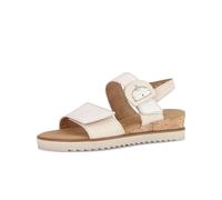 Plateausandaletten GABOR "Plateau Sandale Materialmix Leder", Damen, Gr. 37, beige, Schuhe (71159101-37) beige