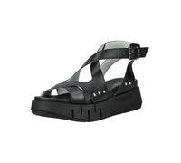 Plateausandaletten NERO GIARDINI "Nero Giardini Sandalen Leder", Damen, Gr. 38, schwarz, Leder, Schuhe (38671969-38) schwarz