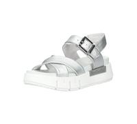 Plateausandaletten NERO GIARDINI "Nero Giardini Sandalen Leder", Damen, Gr. 38, silber, Leder, Schuhe (94005433-38) silber