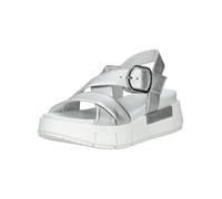 Plateausandaletten NERO GIARDINI "Nero Giardini Sandalen Leder", Damen, Gr. 39, silber, Leder, Schuhe (91889555-39) silber