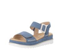 Plateausandaletten REMONTE, Damen, Gr. 39, jeansblau, Leder, unifarben, Schuhe, Sommerschuh, Keilsandale mit praktischen Klettverschlüssen (98148827-39) jeansblau